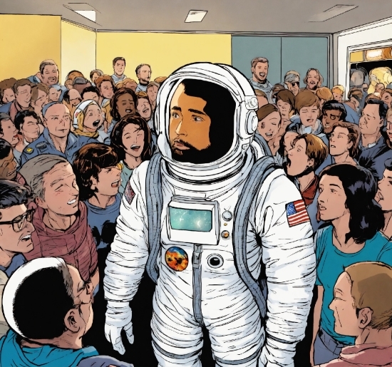 Astronaut, Product, Gesture, Social Group, Community, Cartoon