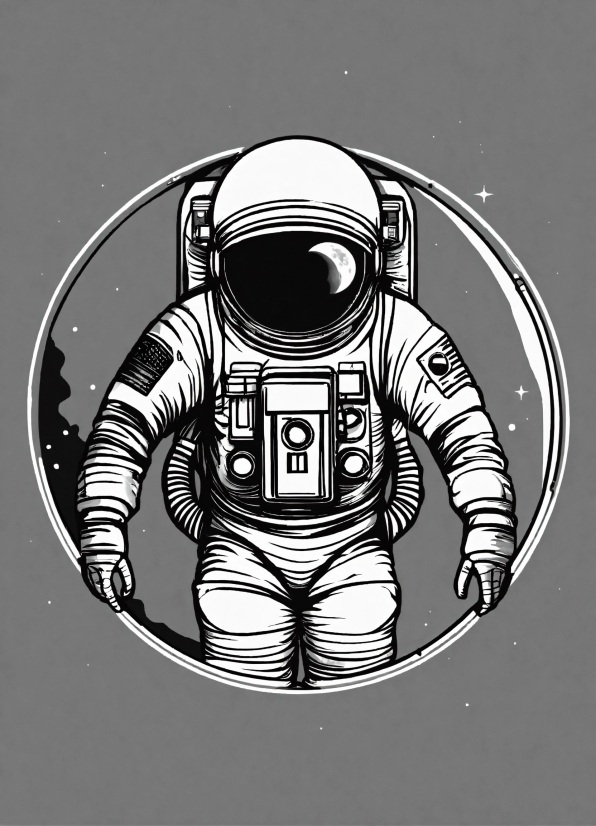 Astronaut, Sleeve, Cartoon, Gesture, Art, Headgear