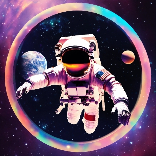 Astronaut, World, Art, Astronomical Object, Space, Galaxy
