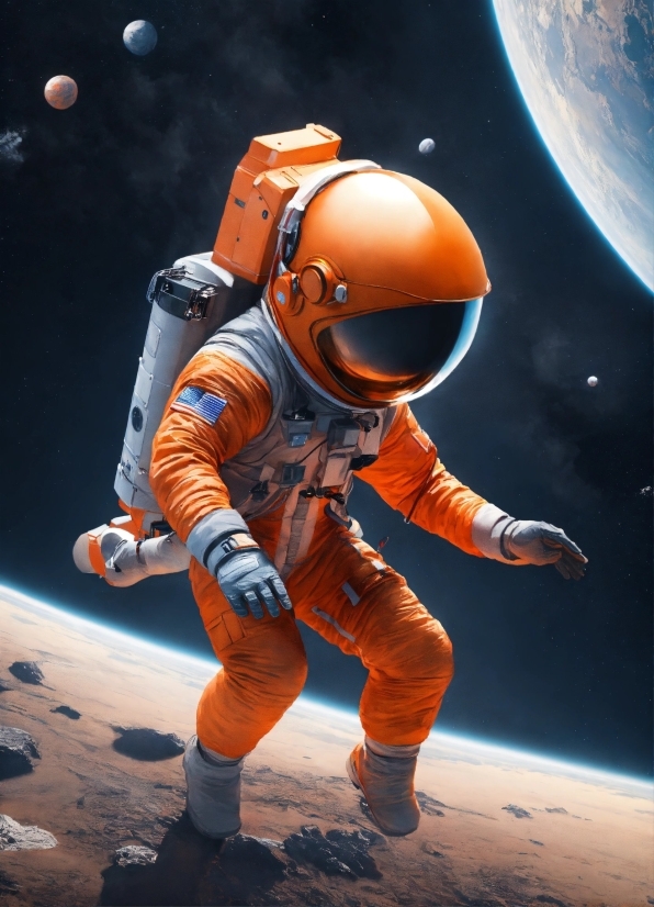 Astronaut, World, Astronomical Object, Space, Helmet, Electric Blue