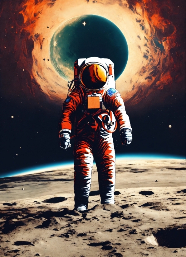 Astronaut, World, Flash Photography, Helmet, Sleeve, Cool
