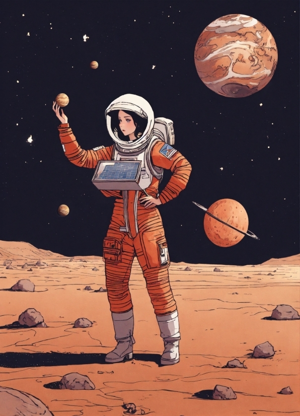 Astronaut, World, Gesture, Astronomical Object, Art, Space