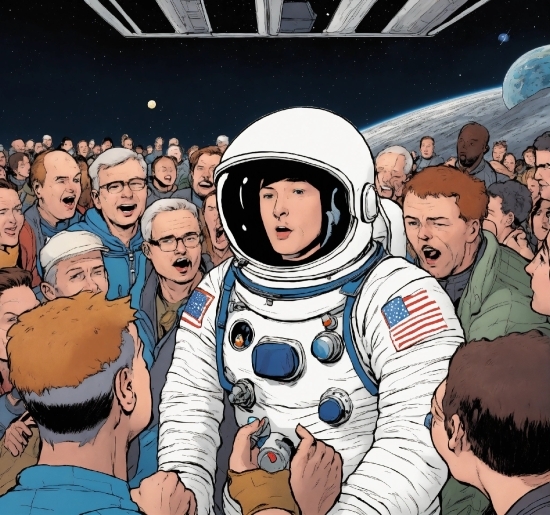 Astronaut, World, Happy, Fun, Art, Fictional Character