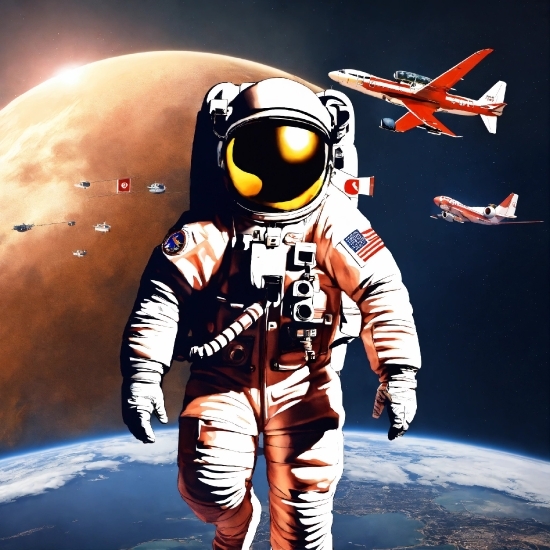 Astronaut, World, Sleeve, Astronomical Object, Art, Space