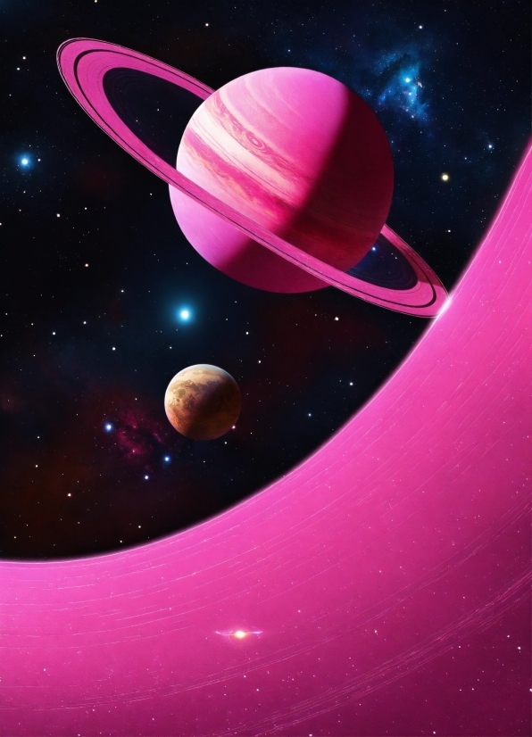 Atmosphere, Art, Galaxy, Pink, Astronomical Object, Font