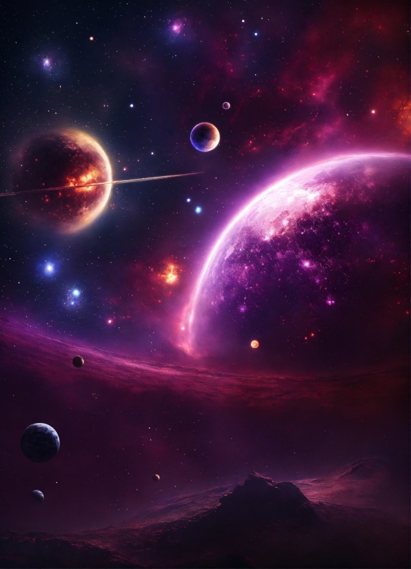 Atmosphere, Nebula, World, Purple, Galaxy, Astronomical Object