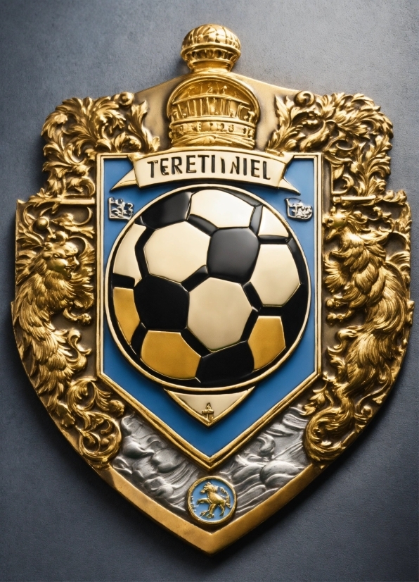 Badge, Crest, Font, Soccer, Emblem, Electric Blue