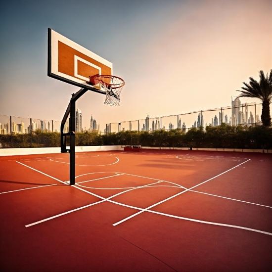 Basketball, Sky, Basketball Hoop, Daytime, Streetball, Basketball Court