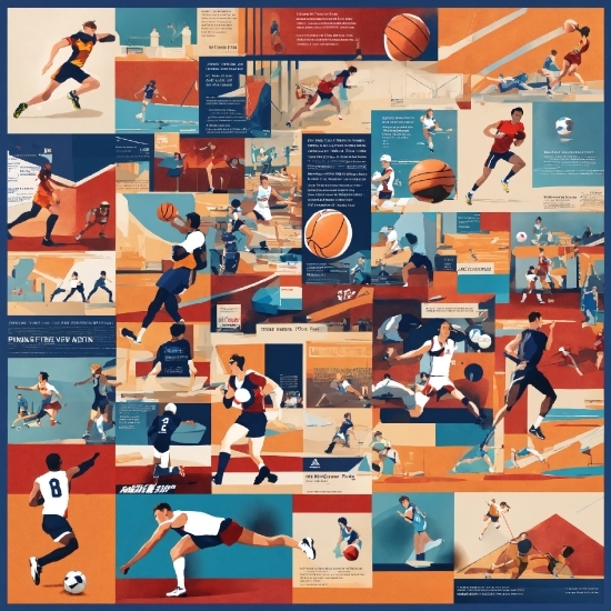 Basketball, World, Blue, Orange, Line, Font
