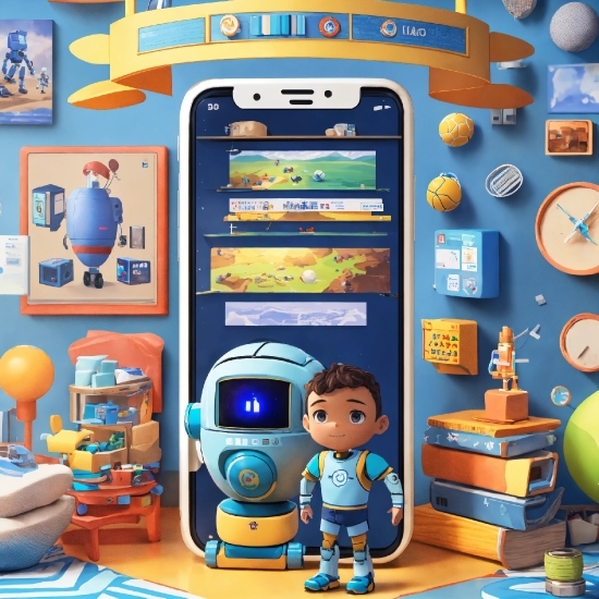 Blue, Product, Toy, Machine, Technology, Fictional Character