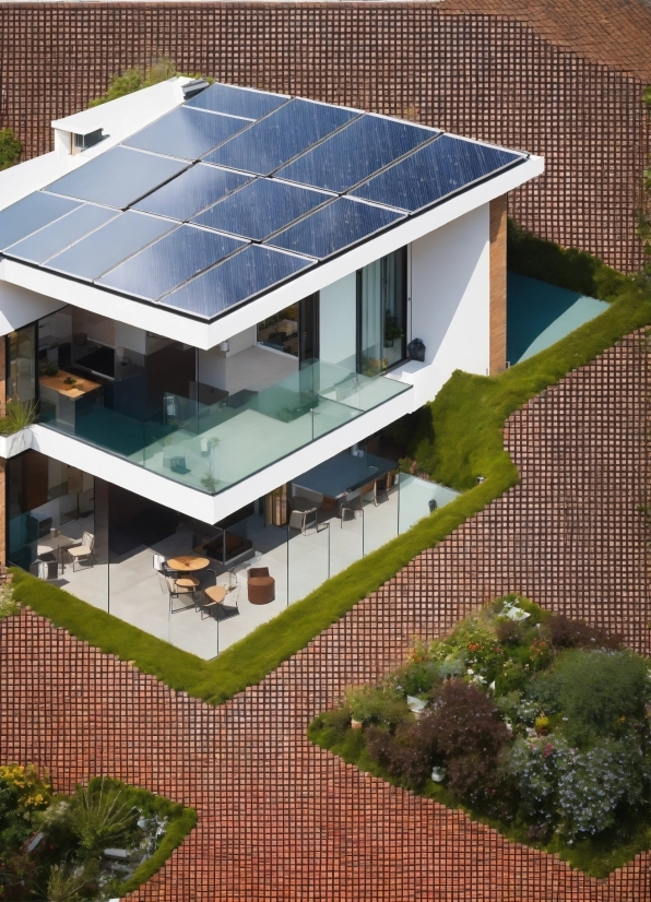Building, Property, Plant, Green, Solar Panel, Window