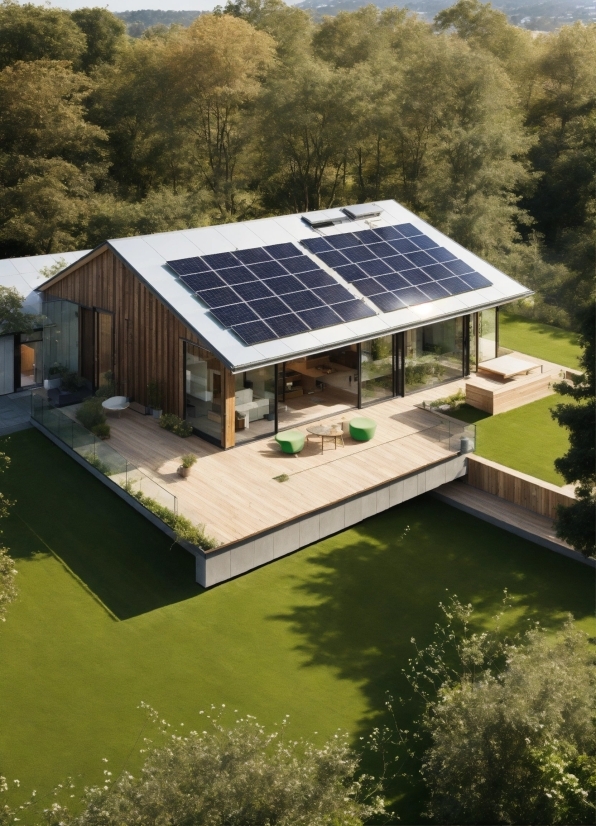 Building, Water, Solar Panel, Solar Power, Solar Energy, Window