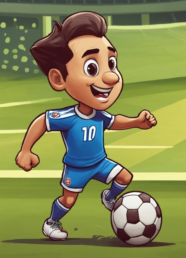 Cartoon, Football, Sports Equipment, Soccer, World, Ball