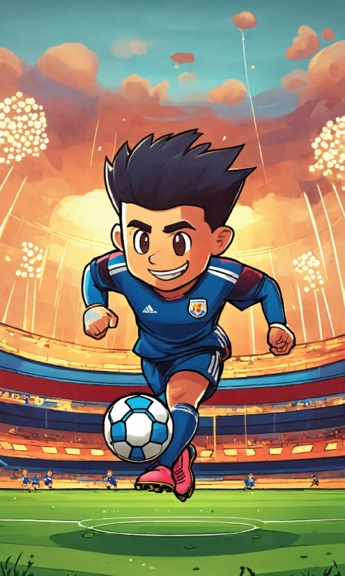 Cartoon, Sports Equipment, World, Football, Soccer, Ball