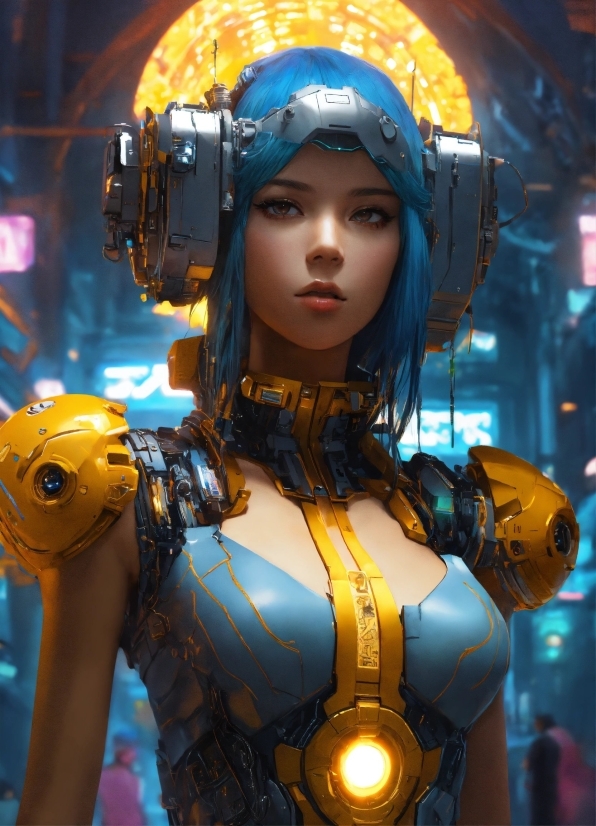 Cg Artwork, Fictional Character, Space, Electric Blue, Armour, Chest