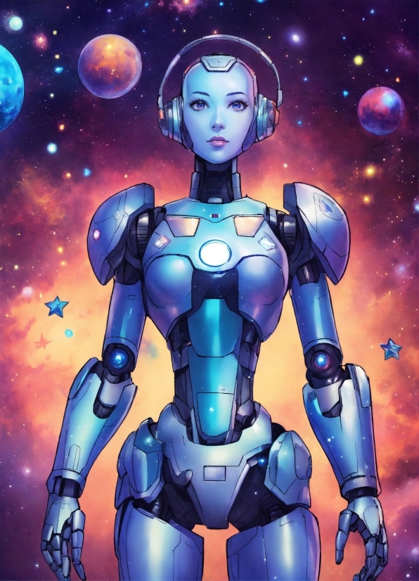 Cg Artwork, Space, Electric Blue, Technology, Fictional Character, Machine