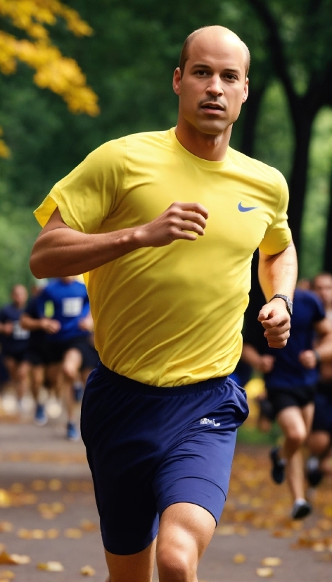 Chin, Shorts, Active Shorts, Muscle, Yellow, Outdoor Recreation