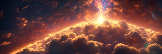 Cloud, Sky, Atmosphere, Afterglow, Orange, Amber