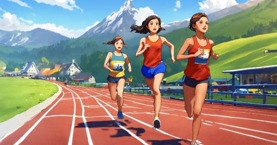 Cloud, Sky, Track And Field Athletics, Race Track, Mountain, Exercise