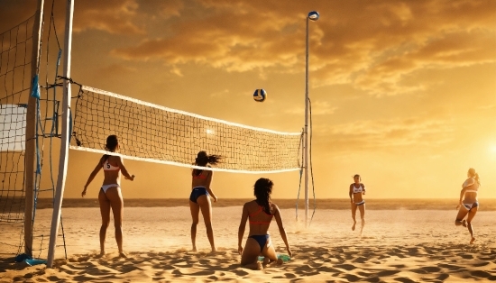 Cloud, Sky, Volleyball Net, Sports Equipment, Active Shorts, Volleyball