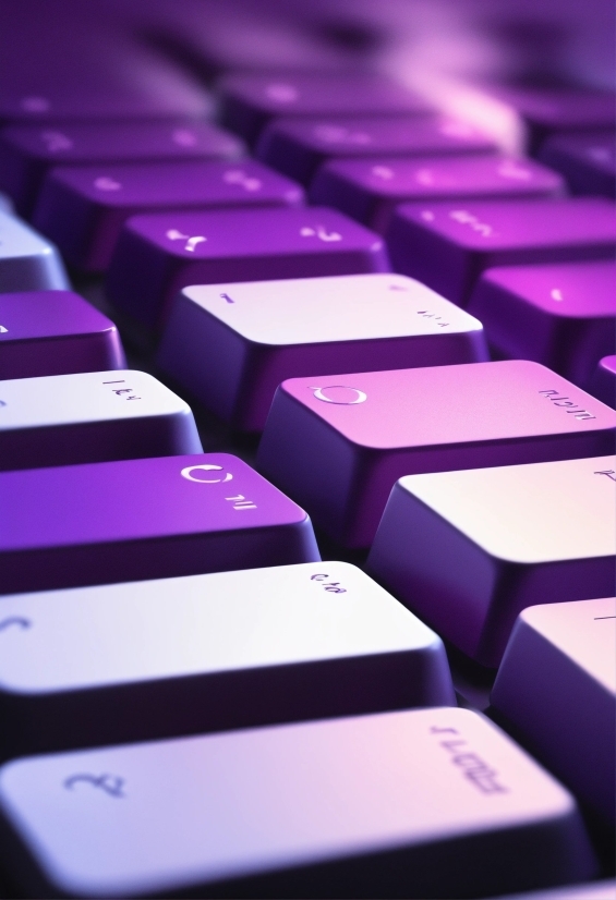 Computer, Personal Computer, Peripheral, Input Device, Computer Keyboard, Purple