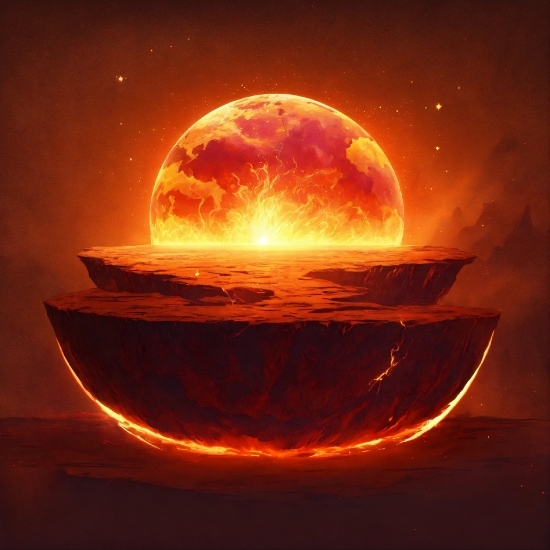 Deer Images, Atmosphere, Moon, World, Orange, Amber