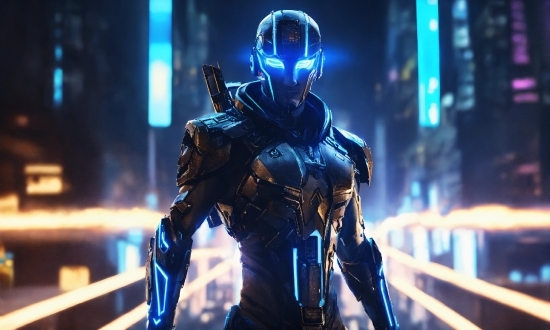 Electric Blue, Machine, Darkness, Armour, Fictional Character, Action Film