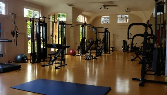 Exercise Machine, Crossfit, Window, Weight Training, Flooring, Gym