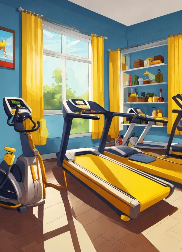Exercise Machine, Property, Treadmill, Window, Exercise Equipment, Interior Design