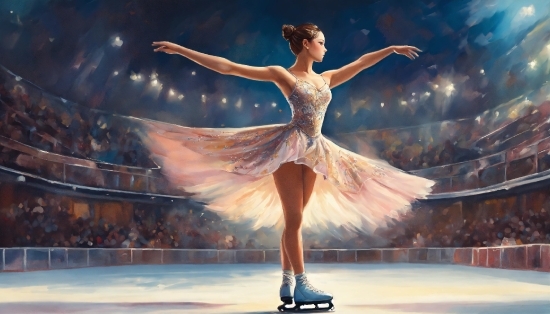 Figure Skate, Figure Skating, Dress, Dance, Entertainment, Flash Photography