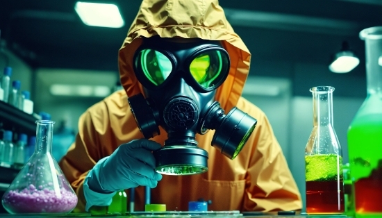 Film Stock Photos, Green, Gas Mask, Bottle, Fluid, Personal Protective Equipment