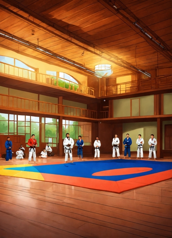 Flooring, Contact Sport, Combat Sport, Japanese Martial Arts, Martial Arts Uniform, Wood