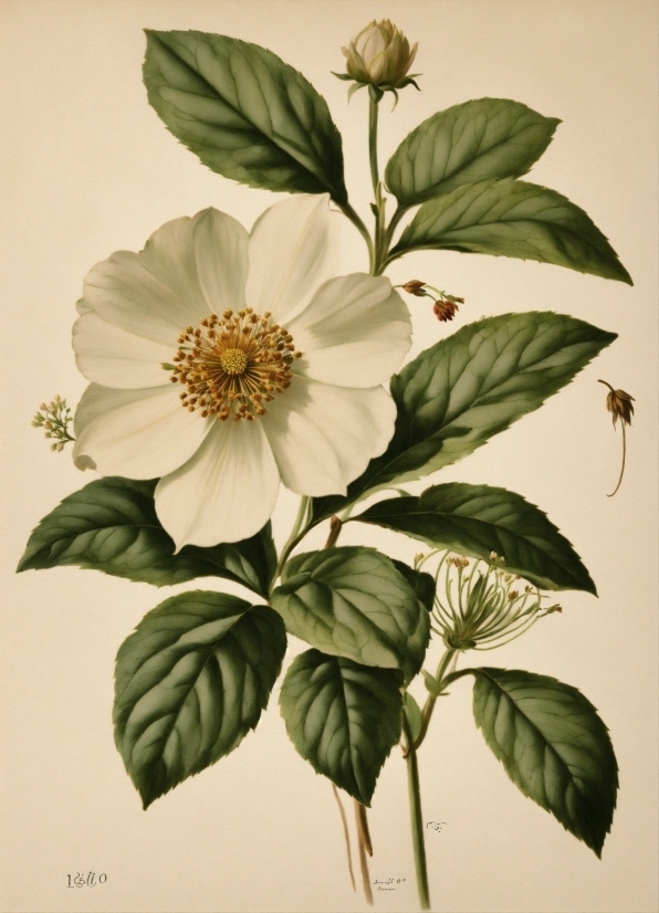 Flower, Plant, Botany, Petal, Painting, Rose