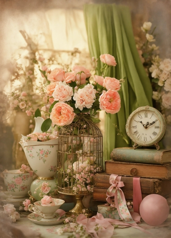 Flower, Plant, Tableware, Textile, Dishware, Pink