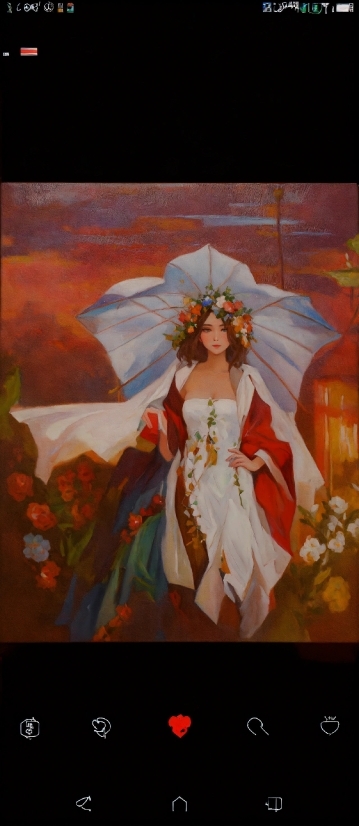 Flower, Textile, Paint, Wedding Dress, Art, Painting