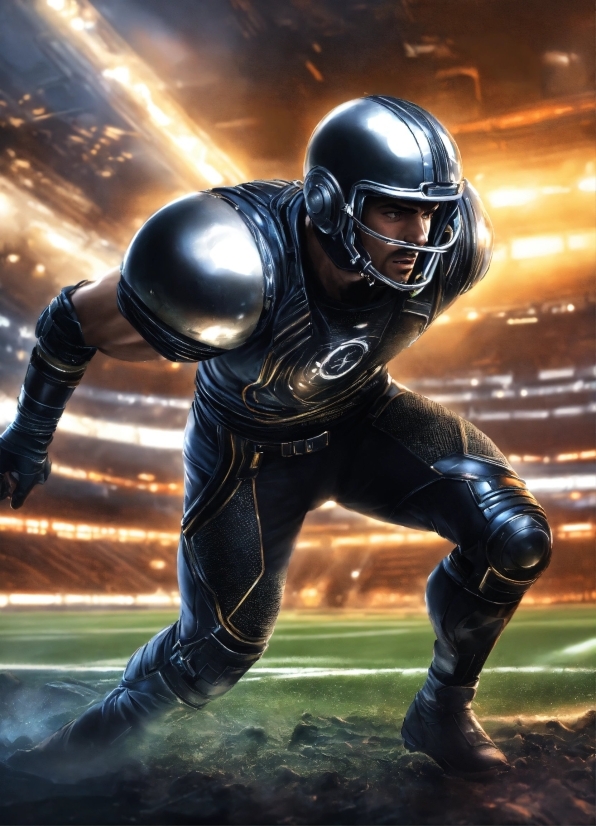 Football Equipment, Helmet, Sports Gear, Flash Photography, Personal Protective Equipment, Player