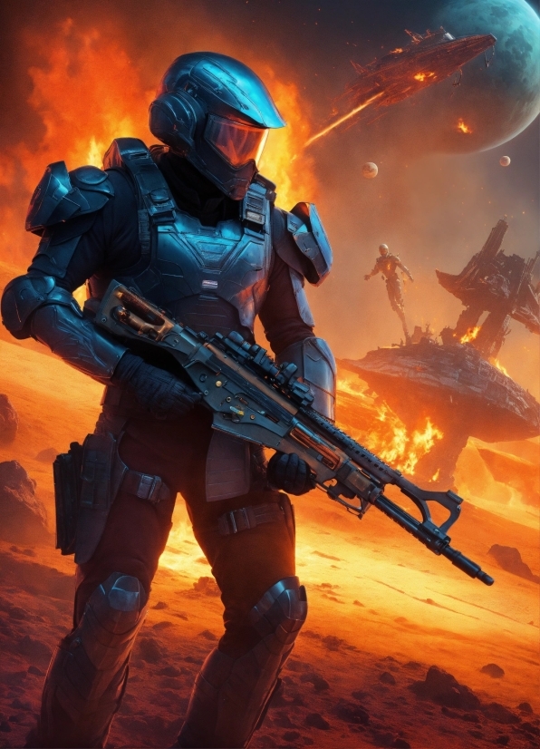 Free Online Images No Copyright, Helmet, Machine Gun, Art, Air Gun, Soldier