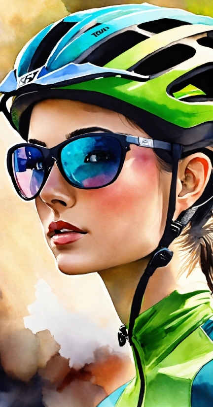 Glasses, Face, Bicycle Helmet, Head, Helmet, Vision Care