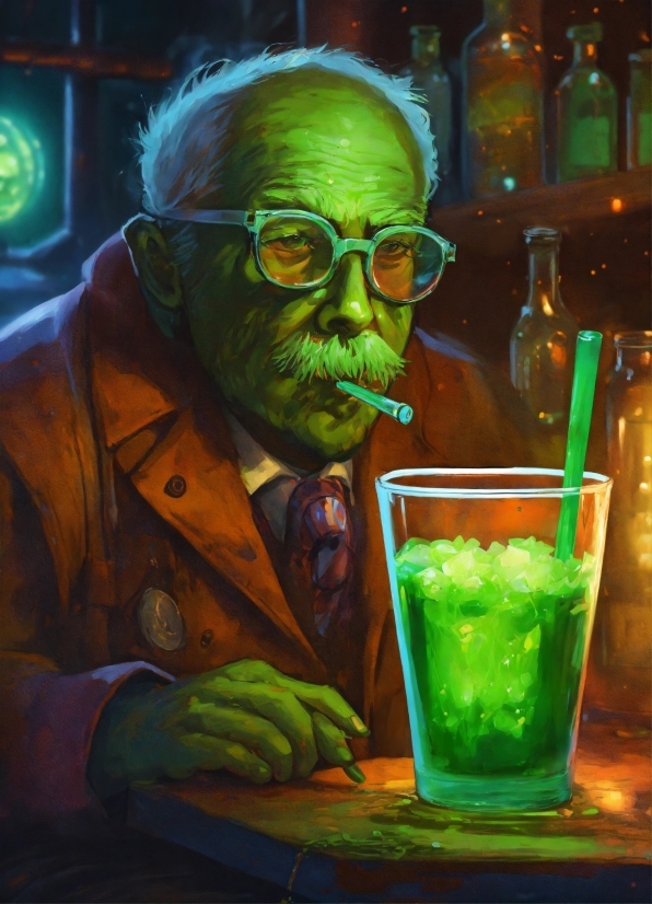 Glasses, Green, Vision Care, Tableware, Drinking Straw, Cocktail