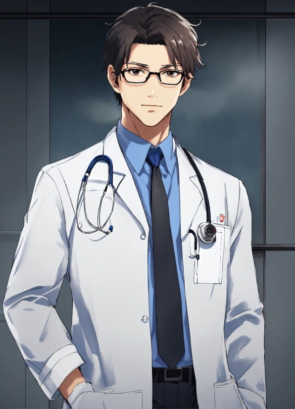 Glasses, Hairstyle, White, Dress Shirt, Vision Care, Tie