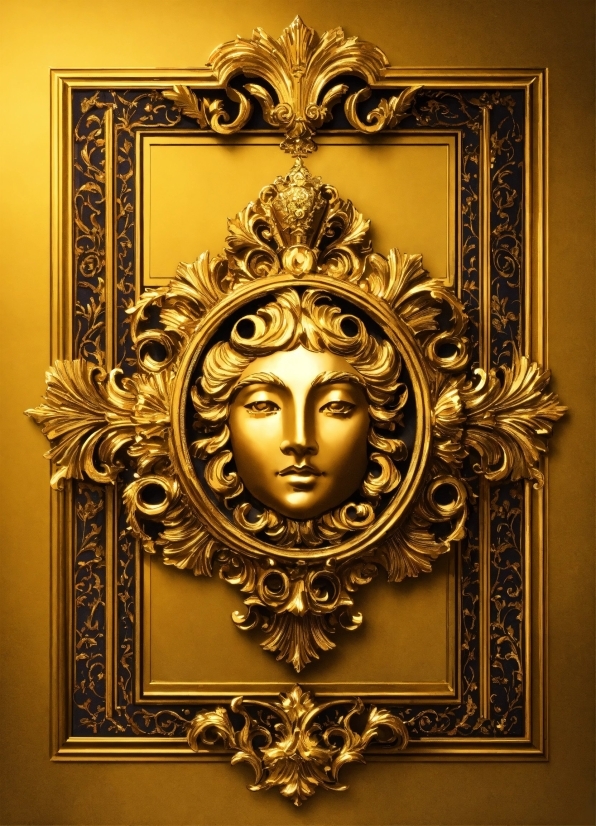 Gold, Wood, Sculpture, Art, Artifact, Symmetry