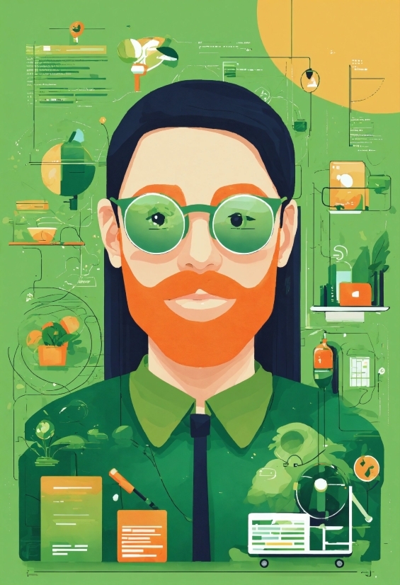 Green, Organism, Art, Poster, Technology, Font
