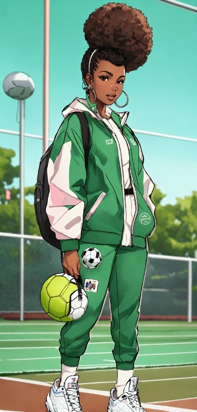 Green, Sports Equipment, Sleeve, Blazer, Sky, Ball