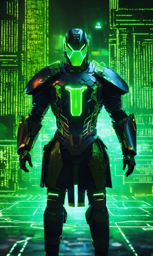 Green, Technology, Machine, Electric Blue, Darkness, Action Film