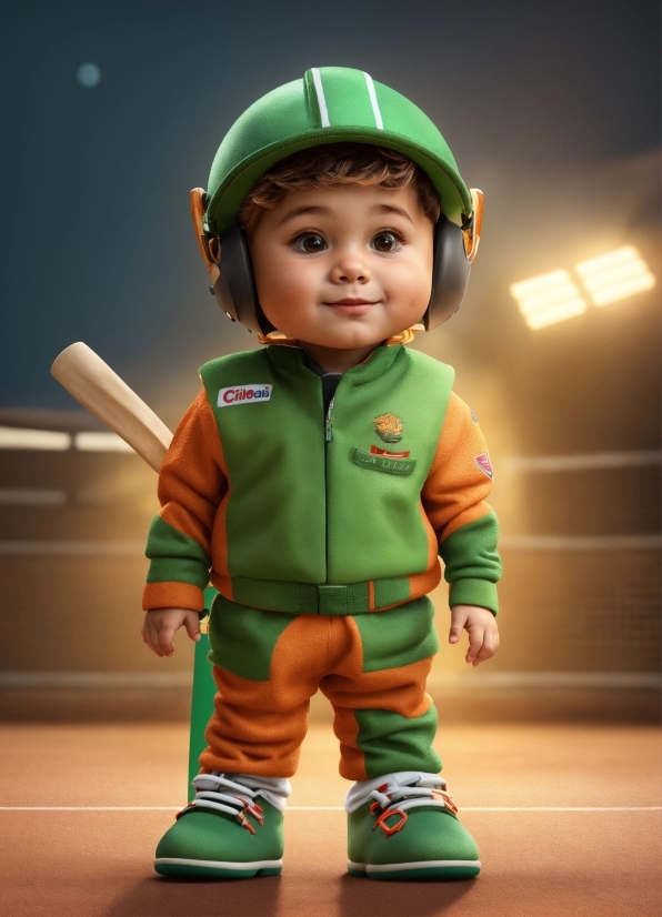 Helmet, Green, Human Body, Sleeve, Sports Gear, Batting Glove