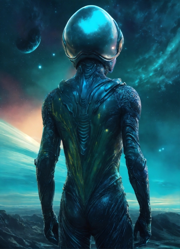 Human, Sleeve, Cg Artwork, Electric Blue, Astronomical Object, Space