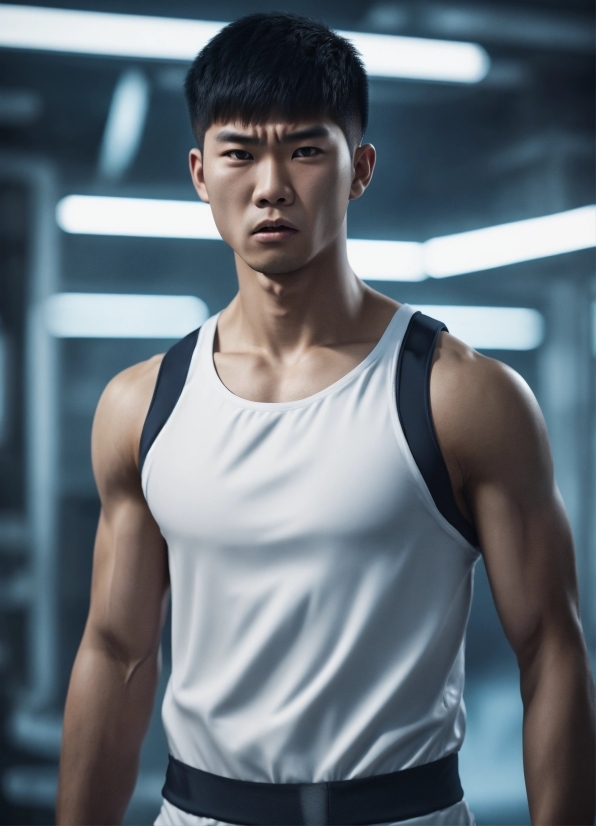 Joint, Chin, Shoulder, Active Tank, Muscle, Undershirt