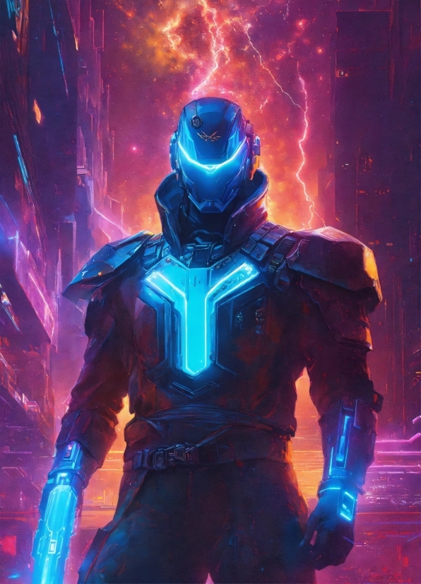 Light, Electric Blue, Art, Fictional Character, Space, Action Film