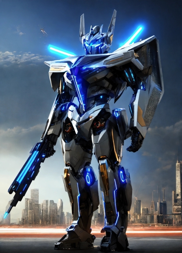 Light, Mecha, Machine, Electric Blue, Fictional Character, Robot