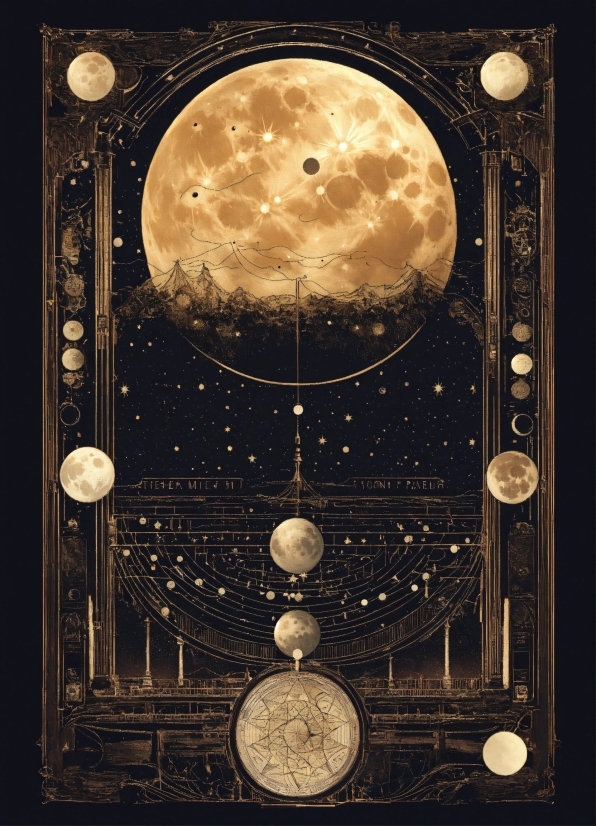 Light, Moon, Rectangle, Art, Circle, Astronomical Object